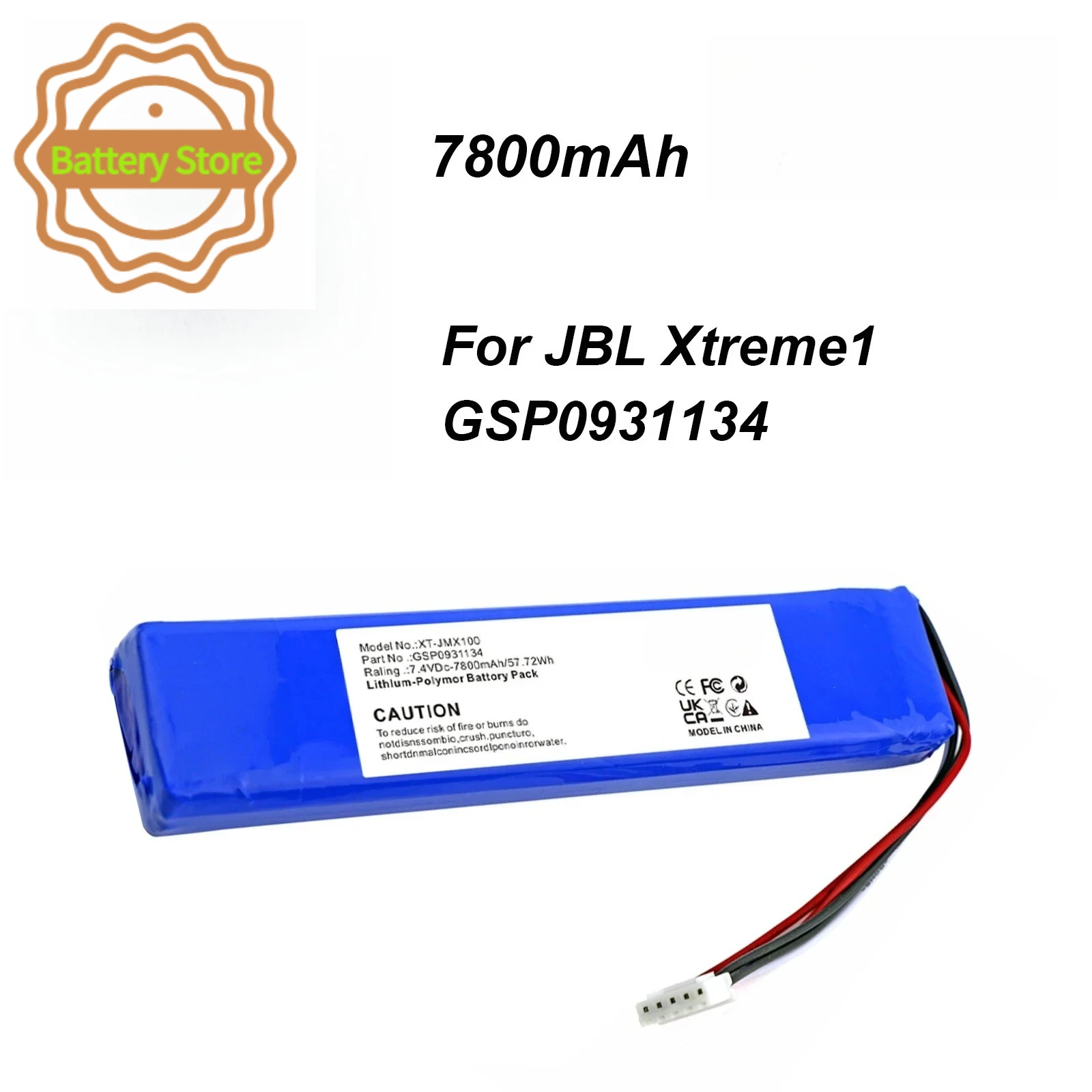 7800mAh Battery GSP0931134 Speaker Battery for JBL XTREME / Xtreme 1 / Xtreme1 Wireless Bluetooth Batteries 7.4V