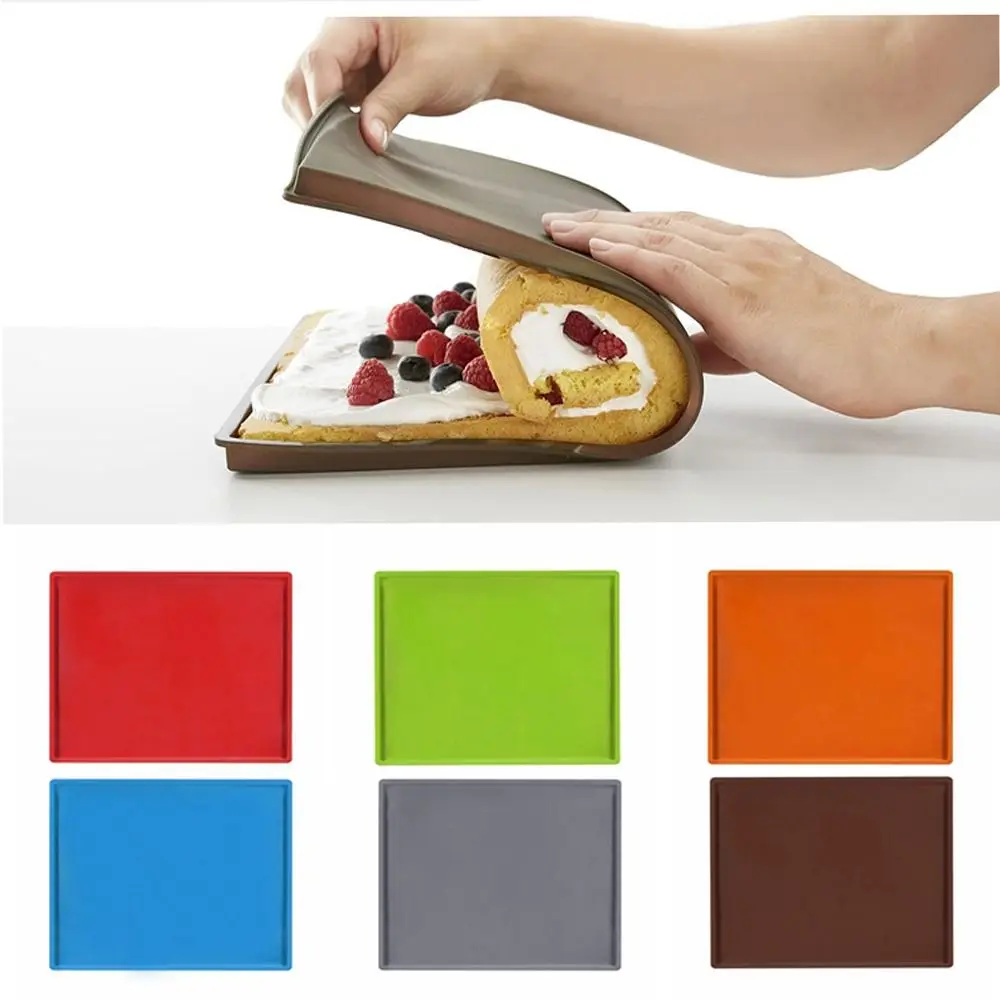 

Homemade Creative Baking Mould Tray Silicone Household Swiss Pastry Mold Large Capacity Rectangular Baking Mat Pastry Utensil