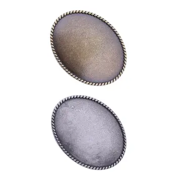 Native מערבי בציר ריק חגורת אבזם DIY סגלגל צורת חגורת אבזמים מקרית קאובוי קישוטי Mens תכשיטים