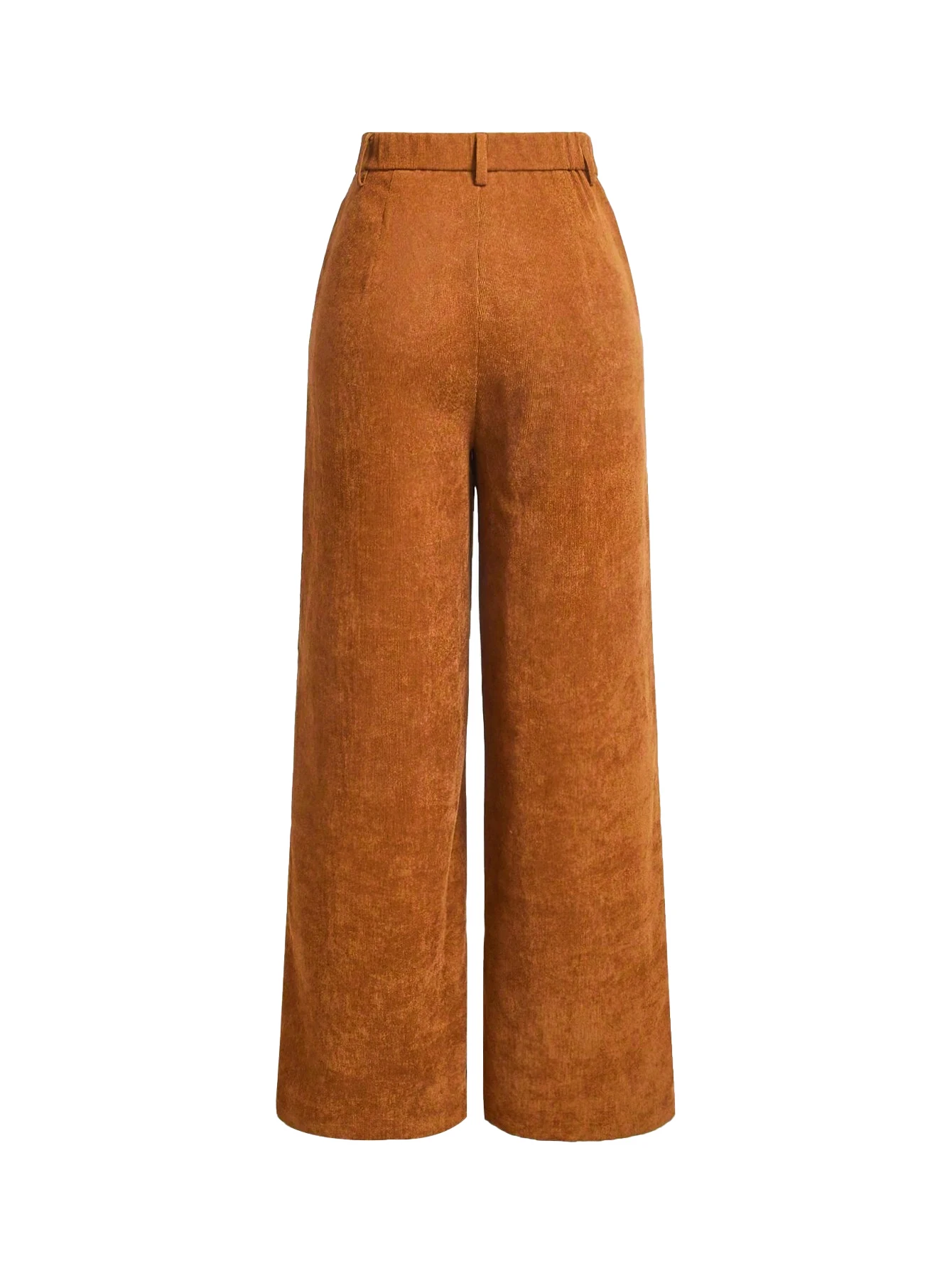 Women's Plain Pocket Button Front Wide Leg Pants, Casual High Waist Trousers for Daily Wear, Ladies Bottoms for All Seasons