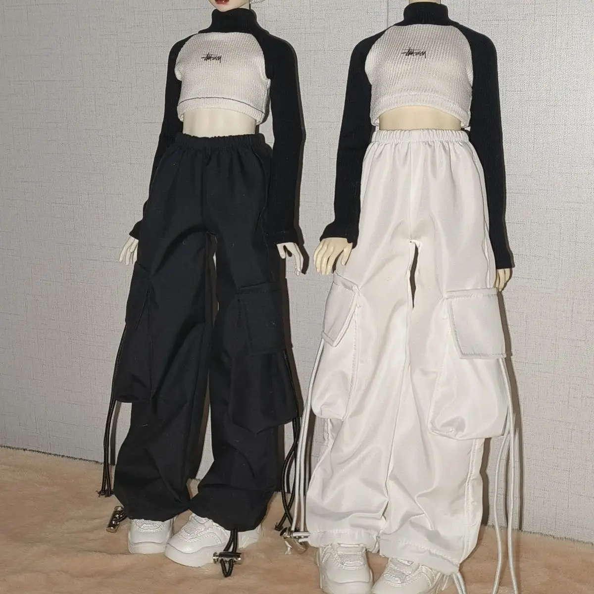 BJD doll clothes suit suitable for 1/4 size loose work clothes suit doll accessories (2 points)