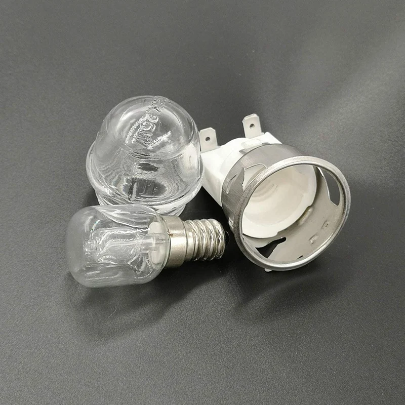 2Set E14 High Temperature Resistance 300 Celsius 250V 25W Oven Lamp,Oven Lamp Holder,Oven Lighting Ceramic Lamp Head