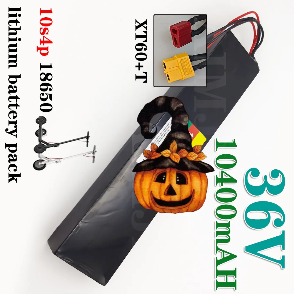 10S4P Battery Pack 36V 10400mAh  Electric Scooter Lithium 18650 Cells with BMS for 750W-1000W Scooters