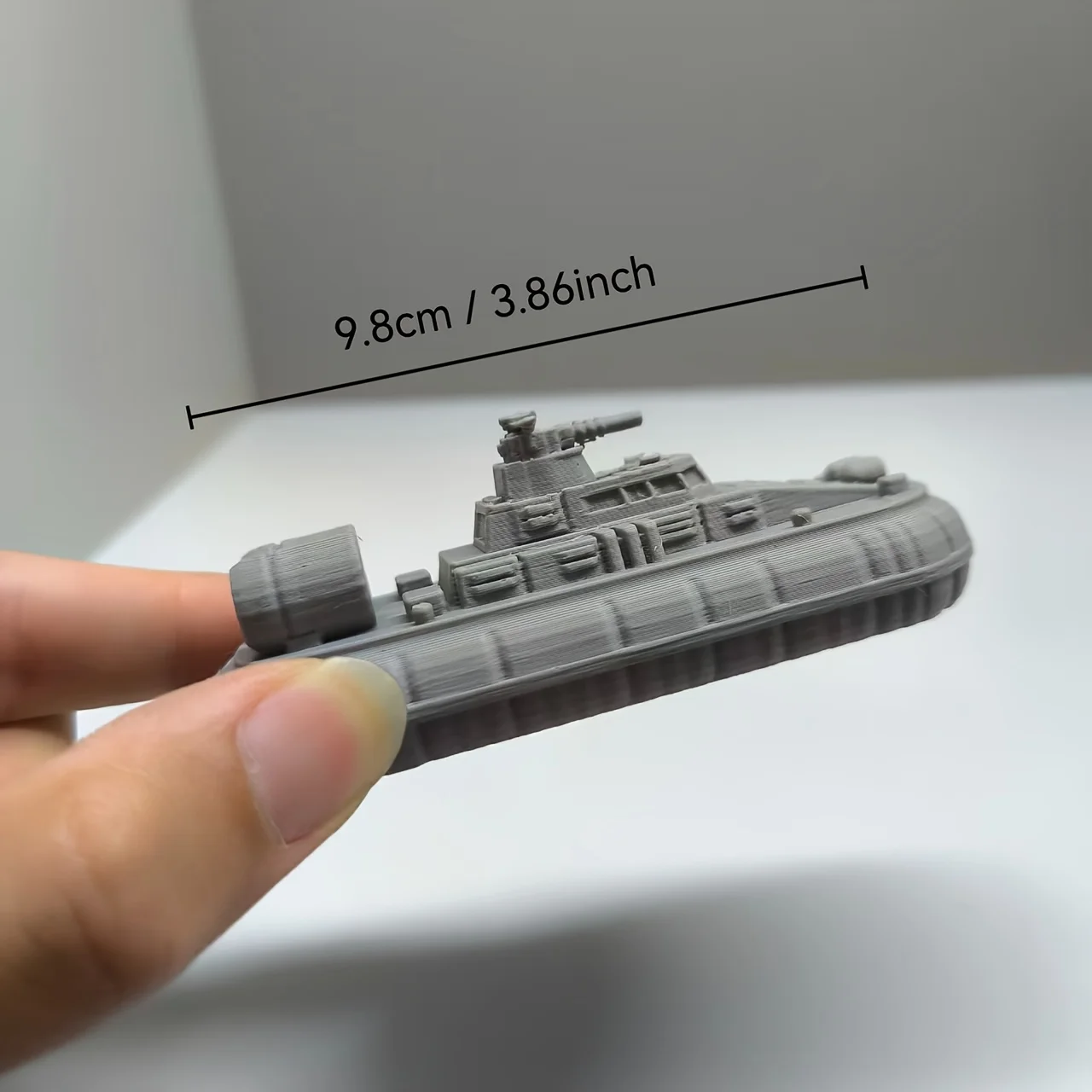 Military Hovercraft Miniature Model - Detailed Amphibious Assault Craft, Wargaming Terrain Vehicle for Tabletop & Diorama