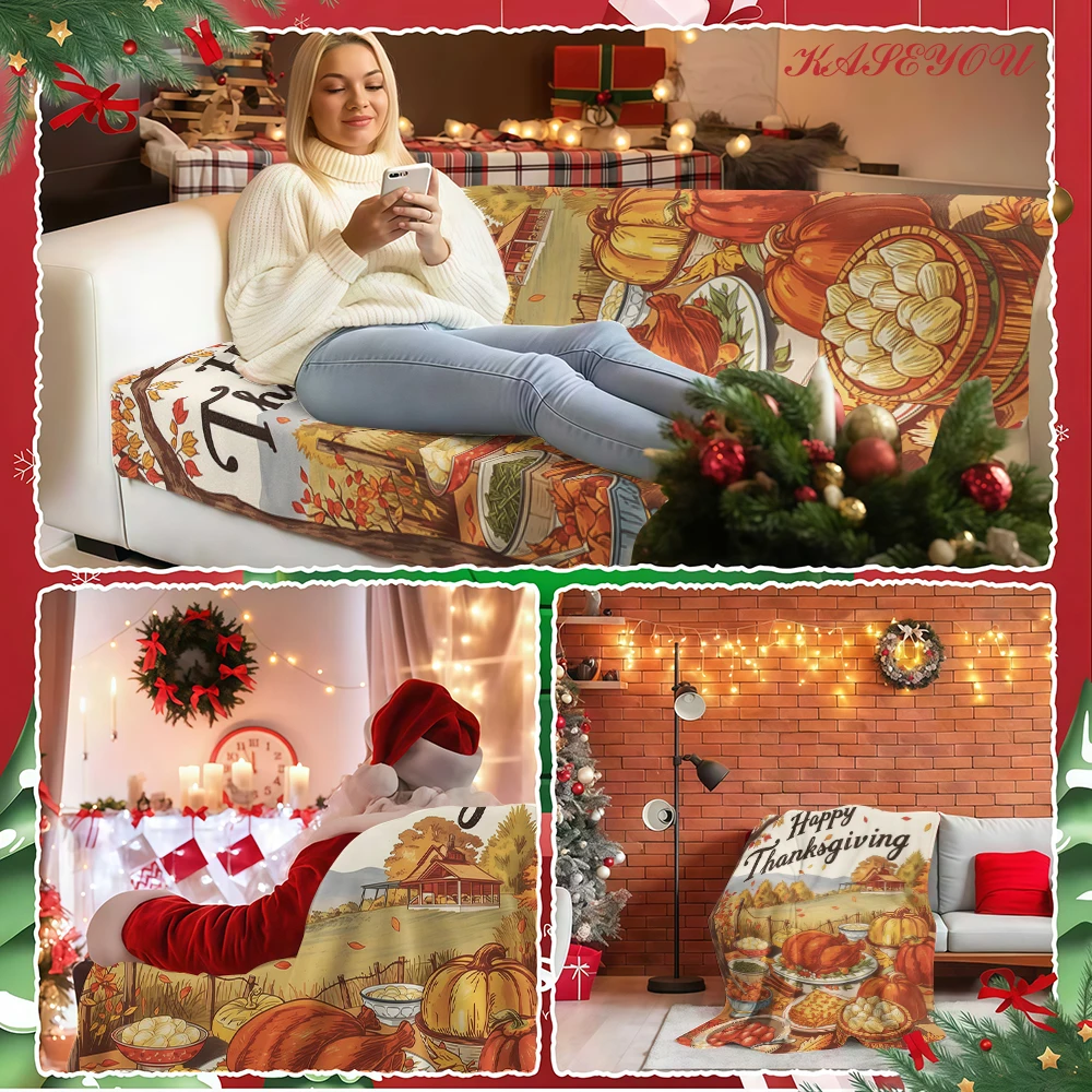Vintage Engraved Clown Durable Thanksgiving High-Quality All-Season Flannel Throw Perfect for Office Chair Lap Use at Work