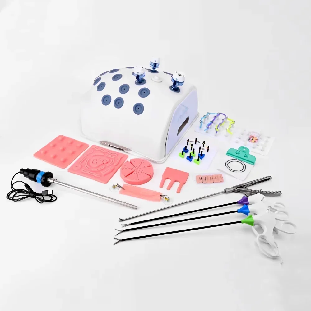 High simulation laparoscopic emulator laparoscopic training box 11 modules, laparoscopic training