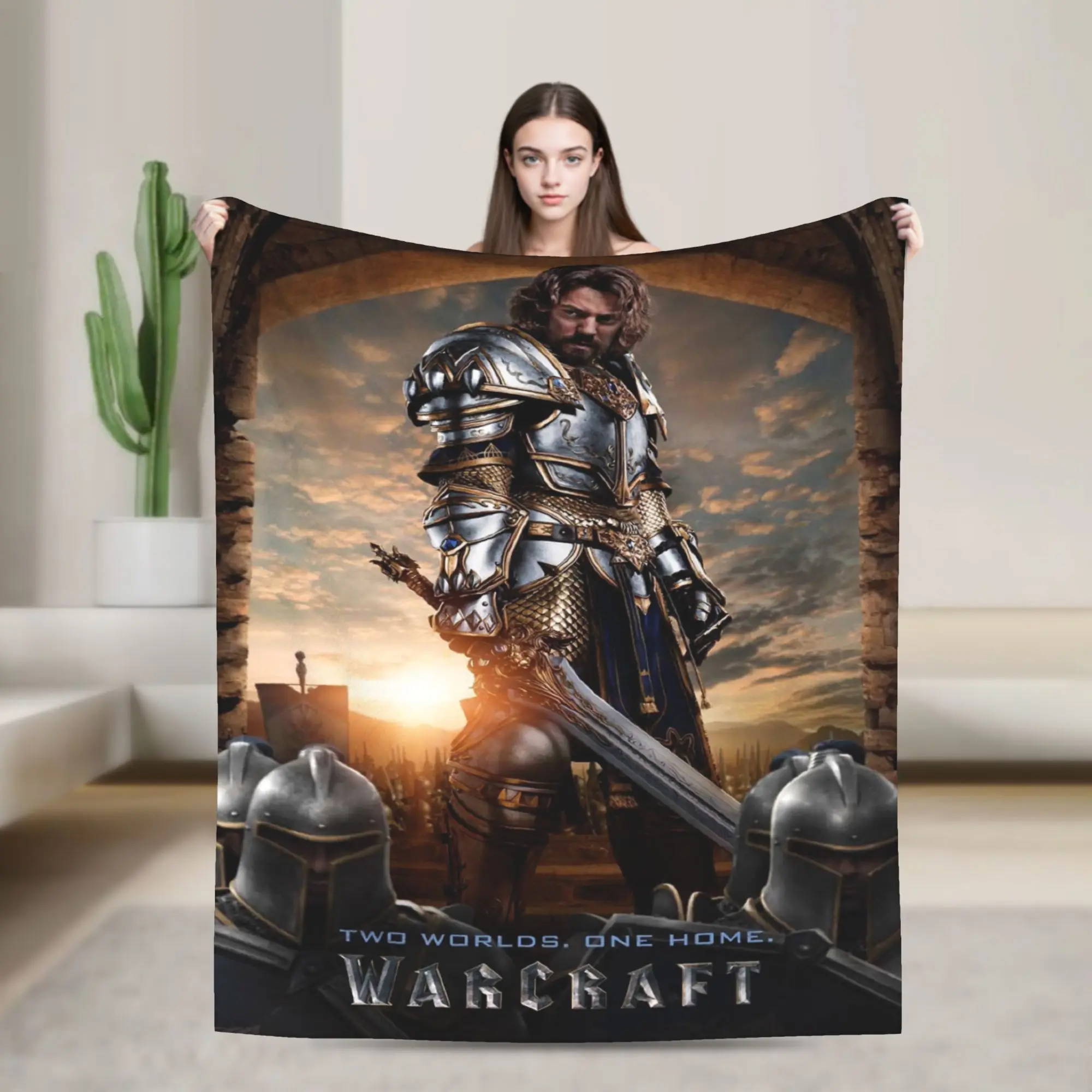World of Warcrafts game Blanket Fleece  Relax Lightweight Thin Throw Blankets for Sofa Rug Piece