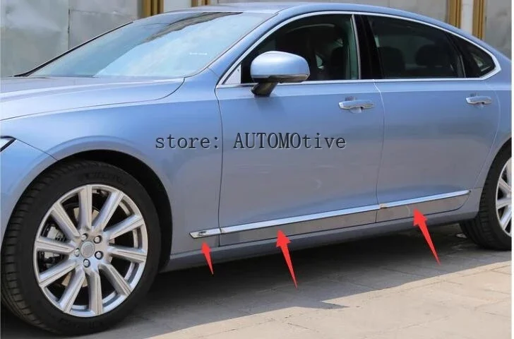 2017 2018 2019 2020 21 2022 for Volvo S90 ABS Chrome body side moldings side door decoration