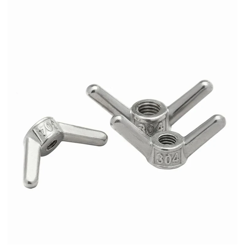 1Pcs M6-M16 304 Stainless Steel Wing Nut / BS856-1 Round Wing Nut - Rustproof Hand Twist Fastener for DIY & Assembly
