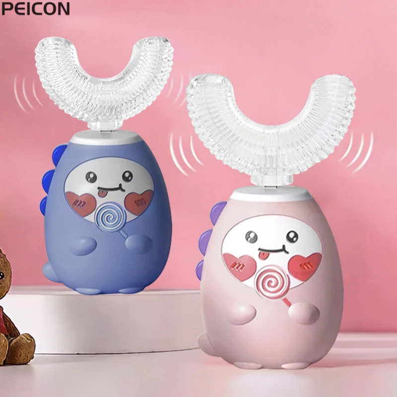 

Electric Toothbrush for Children U Shaped Children's Electric Toothbrush Rechargeable Cartoon Kids Child Electric Toothbrush