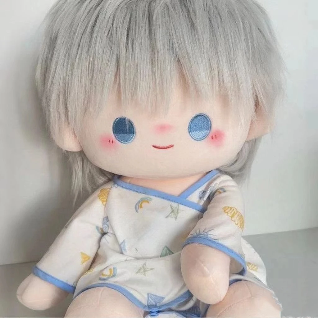 40CM Sitting Doll Game Love and Deepspace Sylus Crow Caps Pillow Hair with Fried Hair Plush Pillows Cartoon Dress-up Cotton Doll