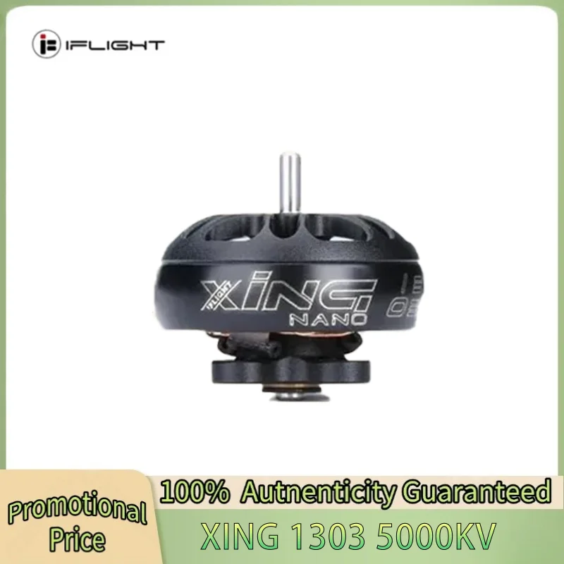 

IFlight XING 1303 5000KV 2-4S FPV Micro Brushless Motor with 1.5mm Shaft Compatible 2 Inch Propeller for FPV Whoop Drone Part