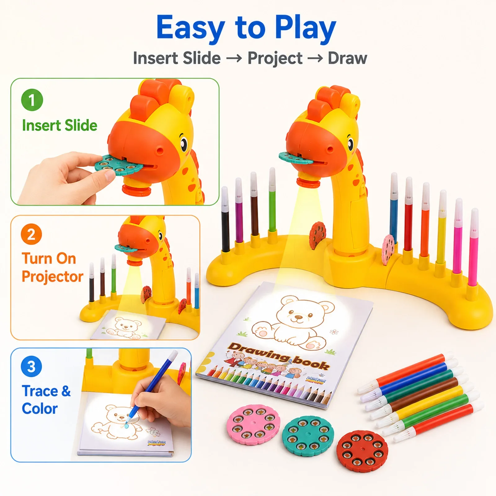 Brinquedo de Pintura para Cria - Drawing Projector Kids avaliação e preço