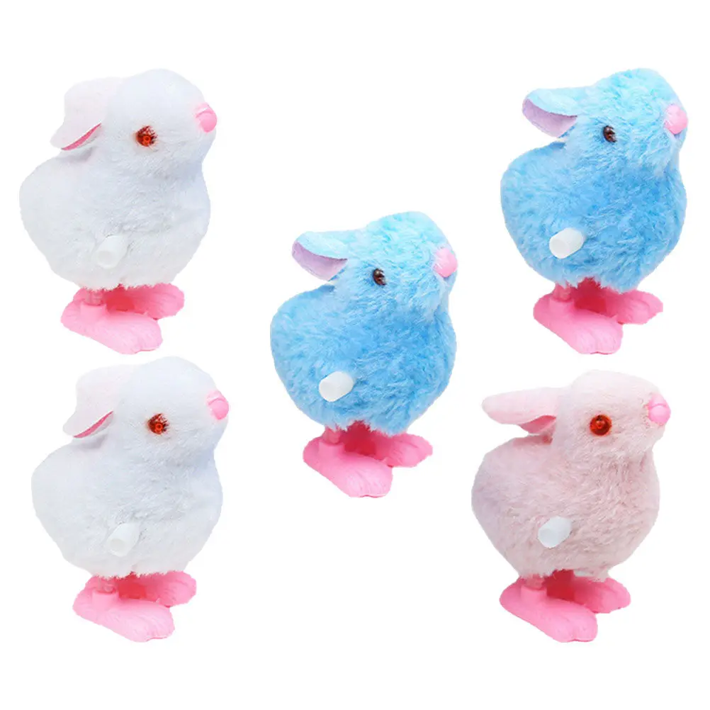 5Pcs Clockwork Bunny Plaything Stimulates Imagination Coordination Toddler Learning Tool Portable Wind-Up Movement Fun