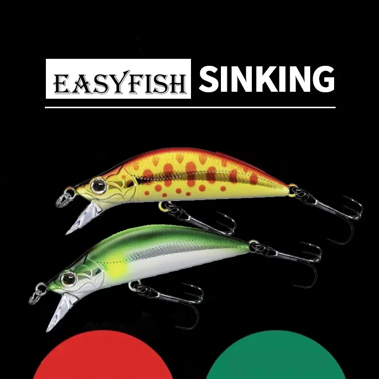 

Small Fishing Lures Wobblers Pesca 50mm 4.5g Stream Sinking Minnow Hard Bait Perch Pike Salmon Trout Bass