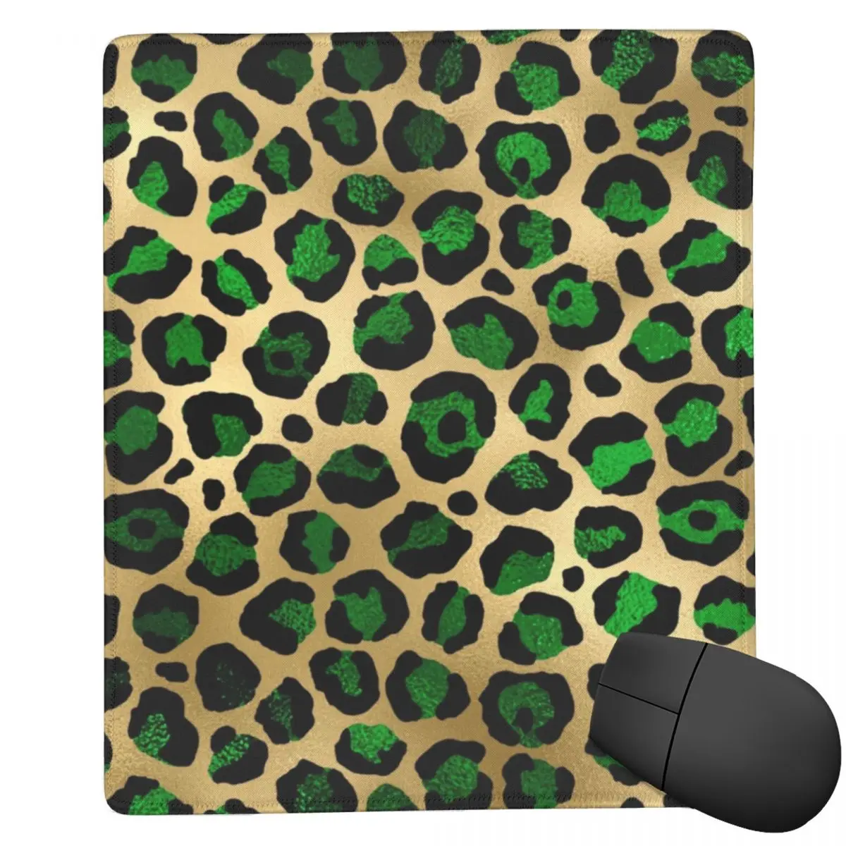 Emerald Green Leopard Print 7x9 in 22x18 cm Mouse Pad Computer Keyboard Mouse Mat Gaming PC Laptop Desk Mat Table Mats