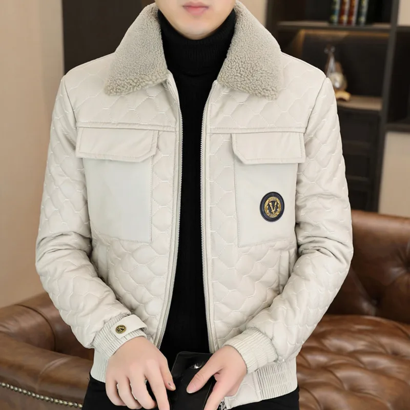 

Top Quality Luxury Punk Club Outfit Jacket Men Coat Jaqueta Bomber Motorcycle Jacket Fashion Men Leather Jacket Veste Cuir Homme