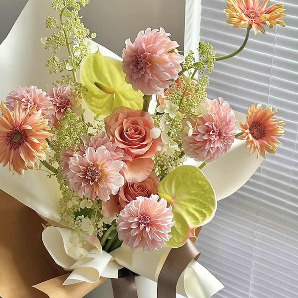 Flower Wrap Kraft - Dekoratif Kraft Çiçek Buketi Ambalaj Kağıdı