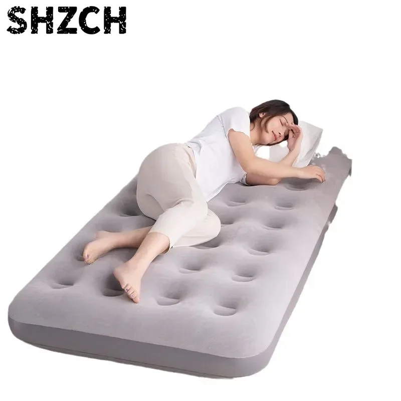 Inflatable Household Single Folding Bed Air Cushion Bed Double, Thickened Portable Air Bed Outdoor Inflatable Sofa
