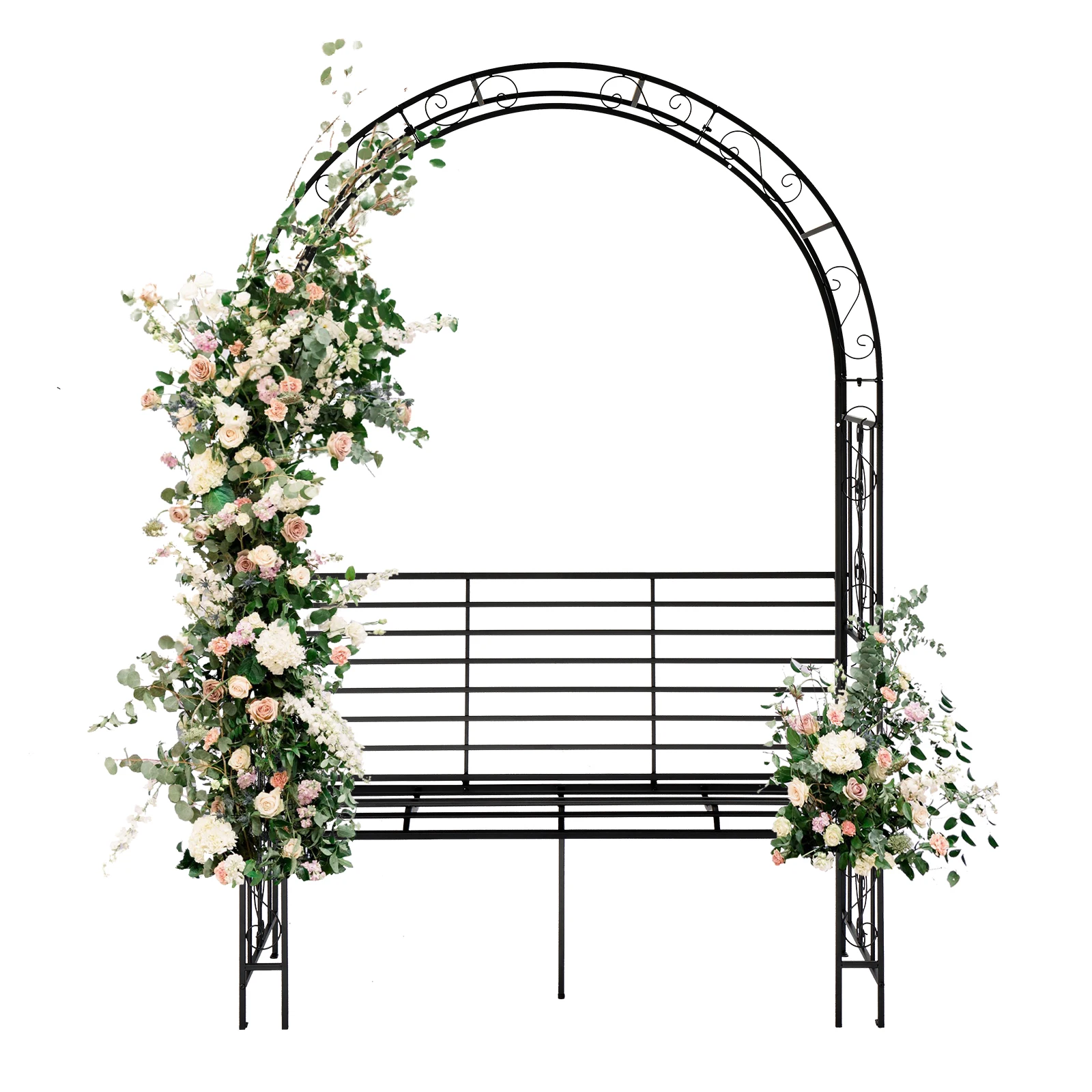 Grapevine Iron Arch Courtyard Black