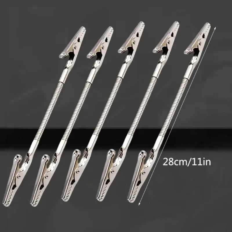 Heavy-Duty Multipurpose Double-Headed Crocodile Clip Holder - Dual Clamp with Bendable Design,Compatible with Mosquito Coils