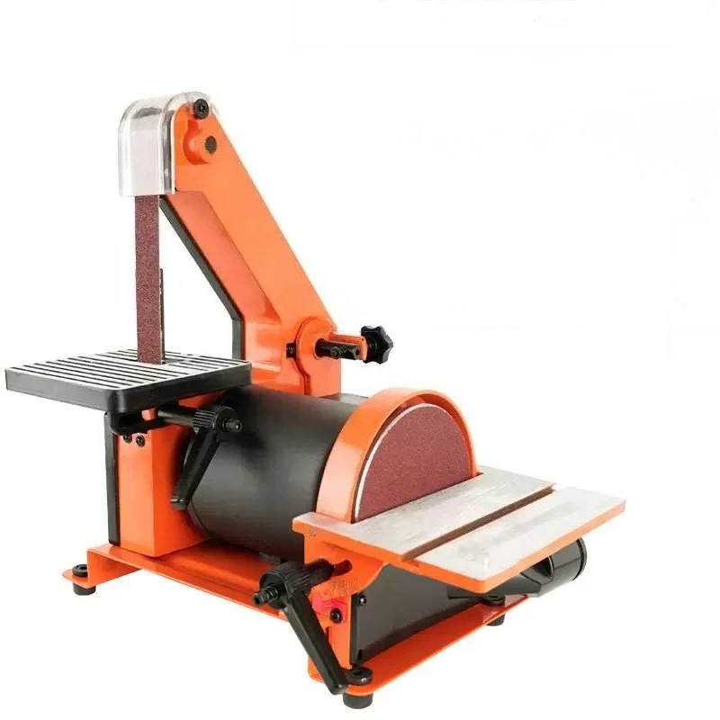 Bench Sander Machine, Multifunctional Belt and Disc Sander for Woodworking and Metal Deburring