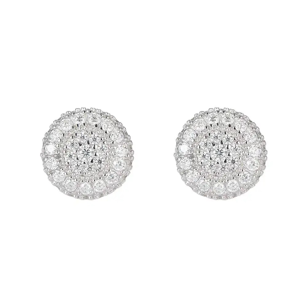 

Hip Hop Moissanite Stud Earrings 925 Sterling Silver GRA VVS Moissanite Earrings Women Men Rapper Jewelries