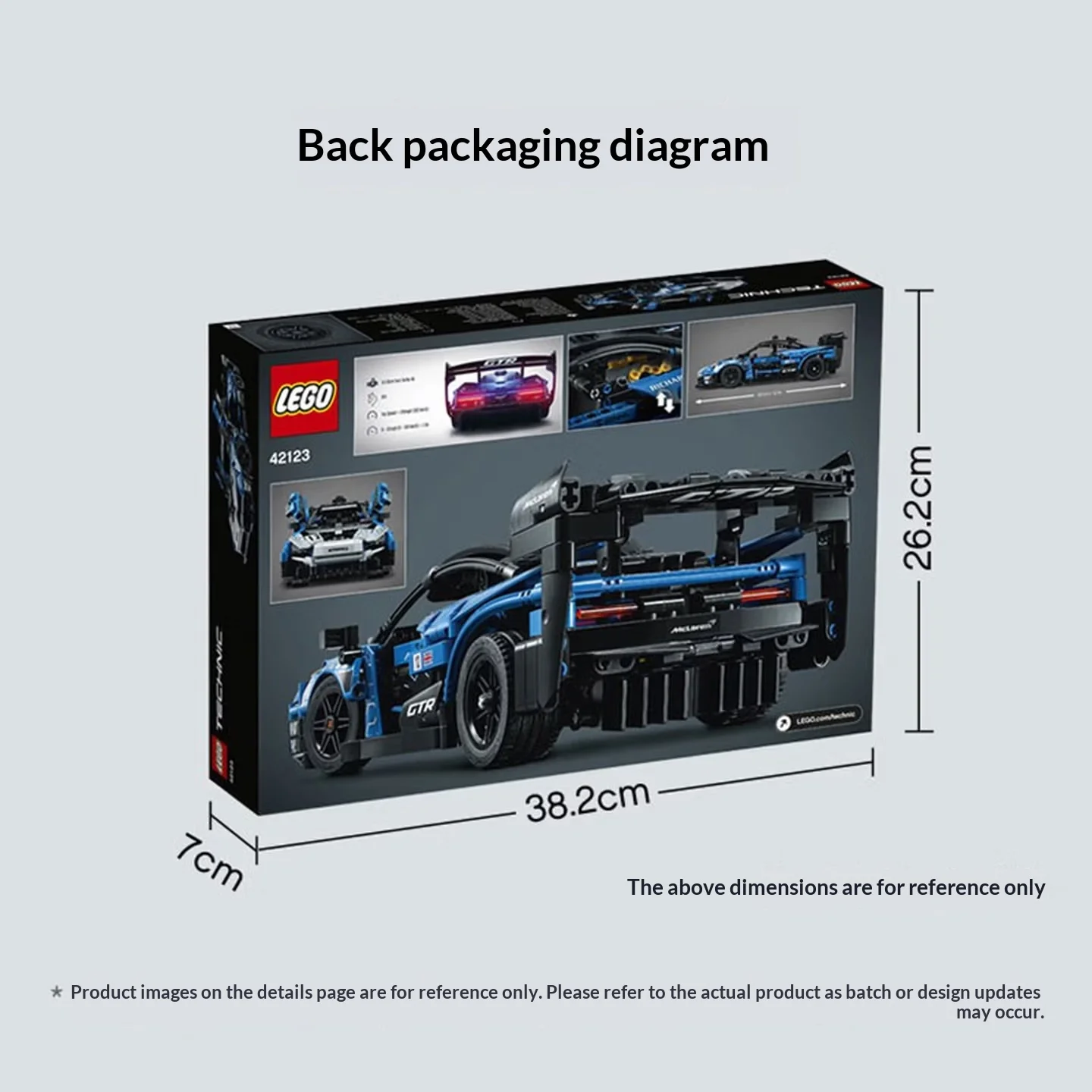 LEGO Bausteine Mechanische Serie 42123 McLaren GTR Spleißblock Spielzeug Kinderspielzeug Geschenk