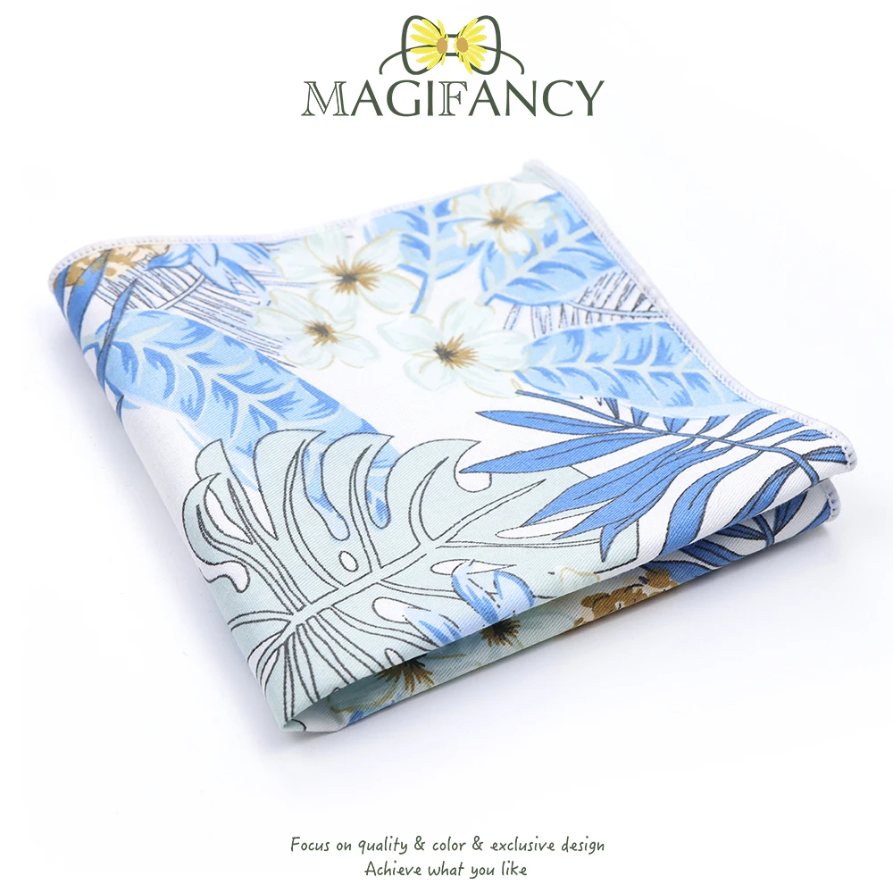 جديد 26 ألوان جودة الأزهار الكرتون 23 سنتيمتر Hankie 100% القطن الرجال الزفاف عادية حفلة التعادل مطابقة جيب مربع هدية الإكسسوار #5