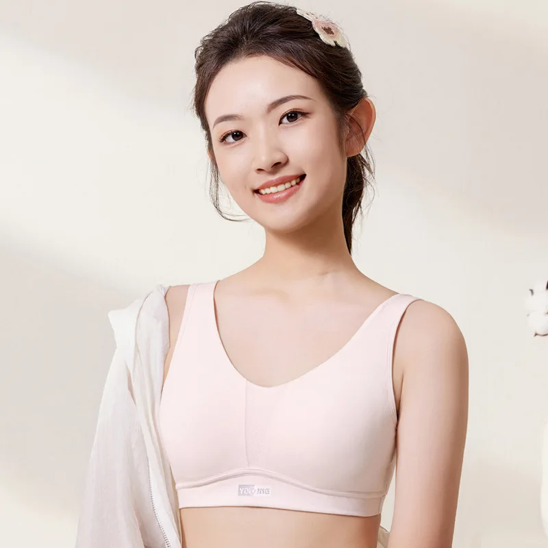 Girls' Brassiere Thin Sports Tank Top Winter Ladies Bra Underwear Makes Teenager Breathable Womans Three-row Back Clasp Everyday