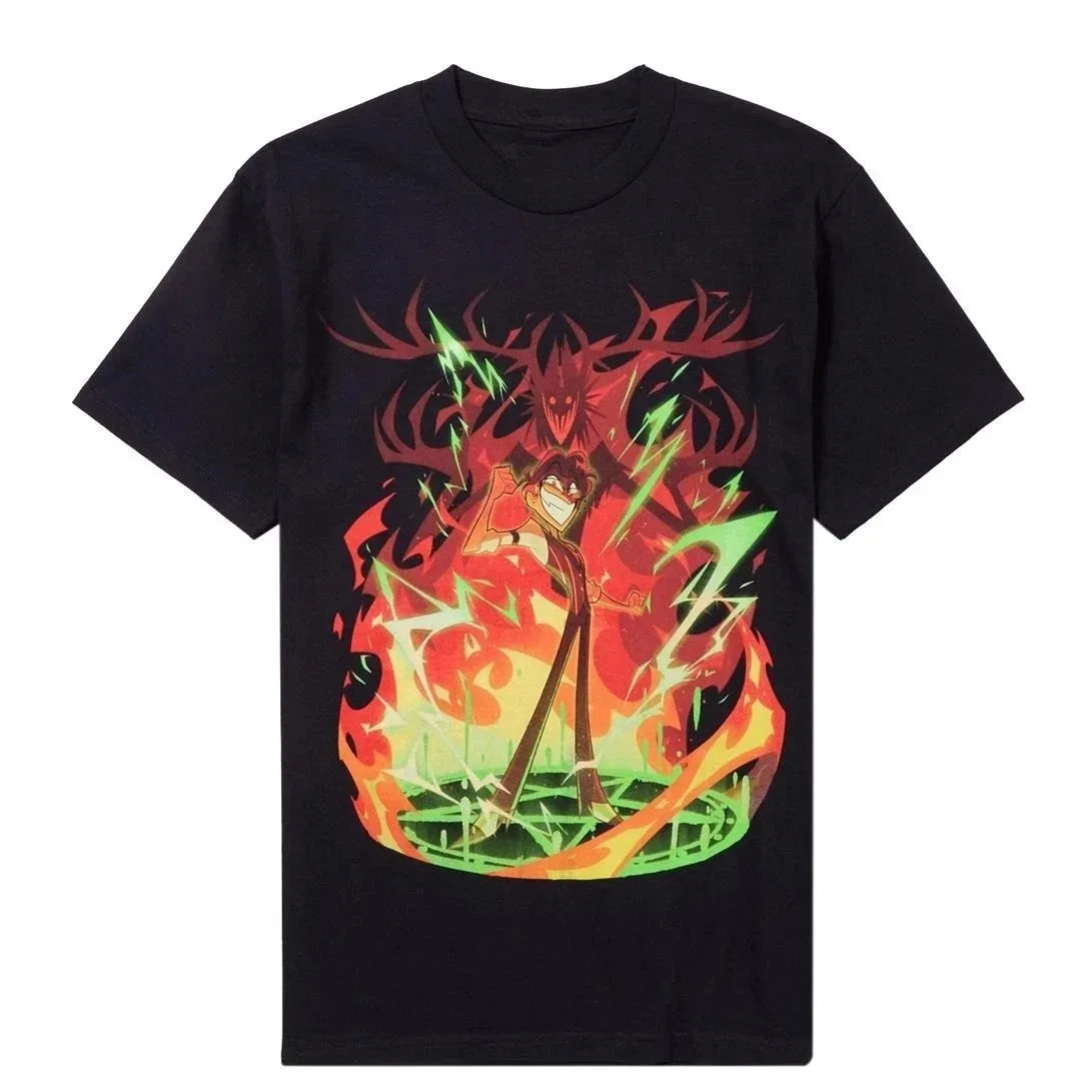 Hazbin Hotel Alastor What Now Jumbo Print Charcoal T-Shirt Unisex S-4XL High-end Luxury Style Both of Men and Women