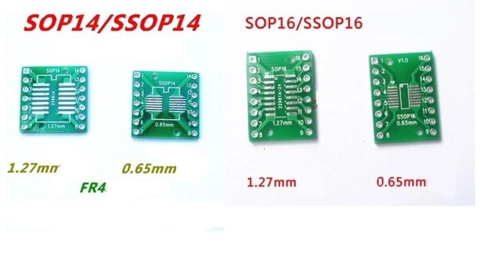 5PCS SMD QFP LQFP QFN FQFP Turn To DIP SOP MSOP SSOP TSSOP SOT23 8 10 14 16 20 24 28 SMT To DIP Adapter PCB Circuit Board Kit