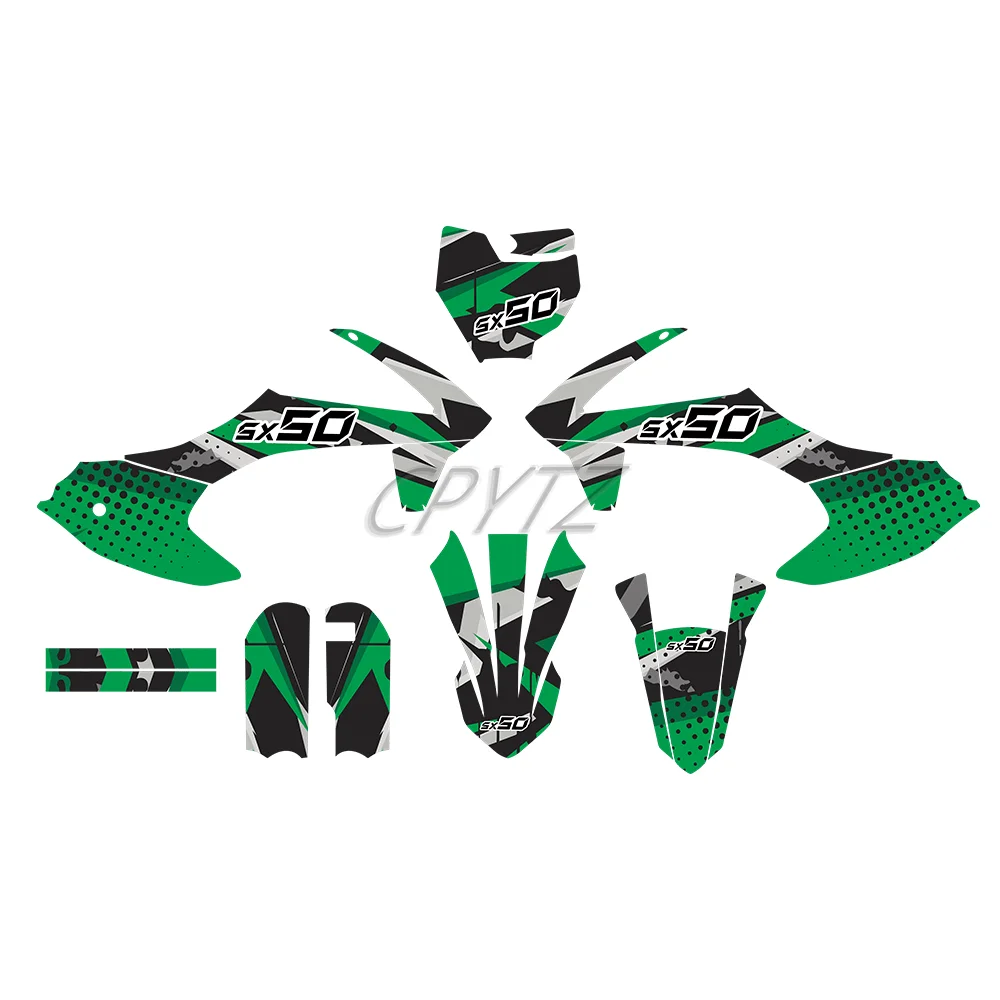 Full Graphics Decals Stickers Motorcycle Background Number Fit For SX50 SX 50 2016 2017 2018 2019 2020 2022 2023