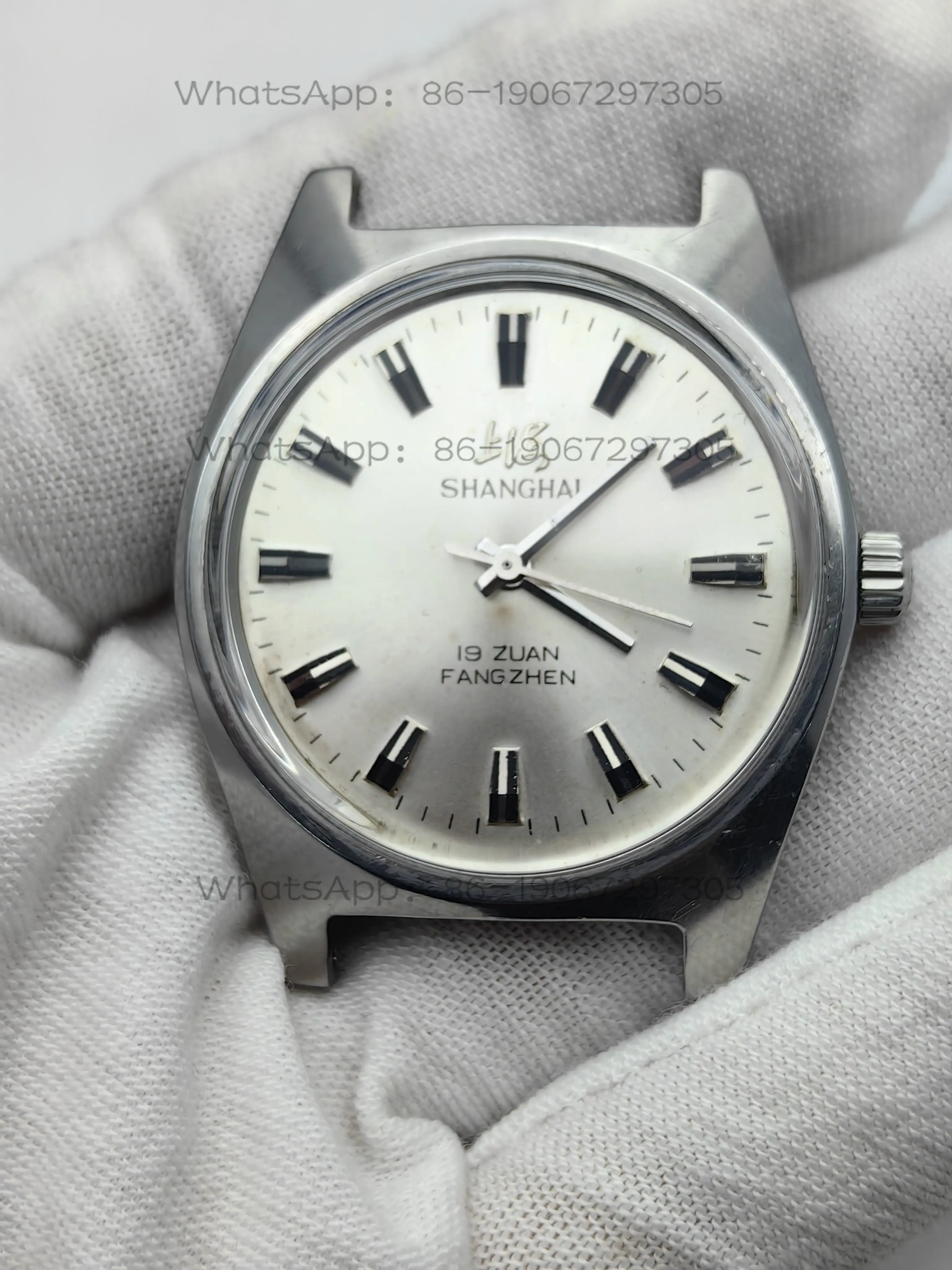 Shanghai Watch 7120 Movement, Manual Mechanical Watch, Nostalgic Collection Plate, Good Condition, Brushed