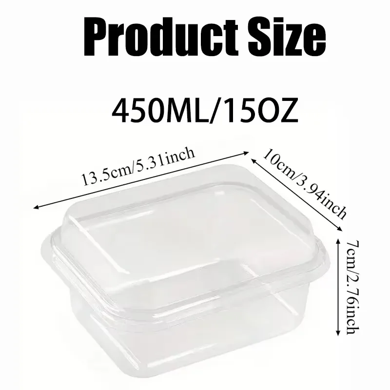 10/20/30PCS Clear Plastic Dessert Boxes with Lids Cake Storage Containers for Tiramisu Pudding Ice Cream Fruit Bakery Takeaway