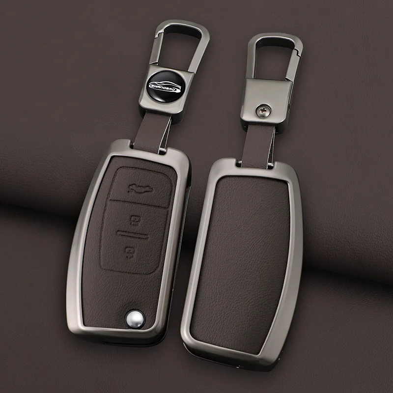 Car Flip Folding Key Case Cover Shell For Ford Focus 2 3 Ecosport C-Max S-Max Ka Mondeo Kuga Galaxy Fiesta Keychain Accessories