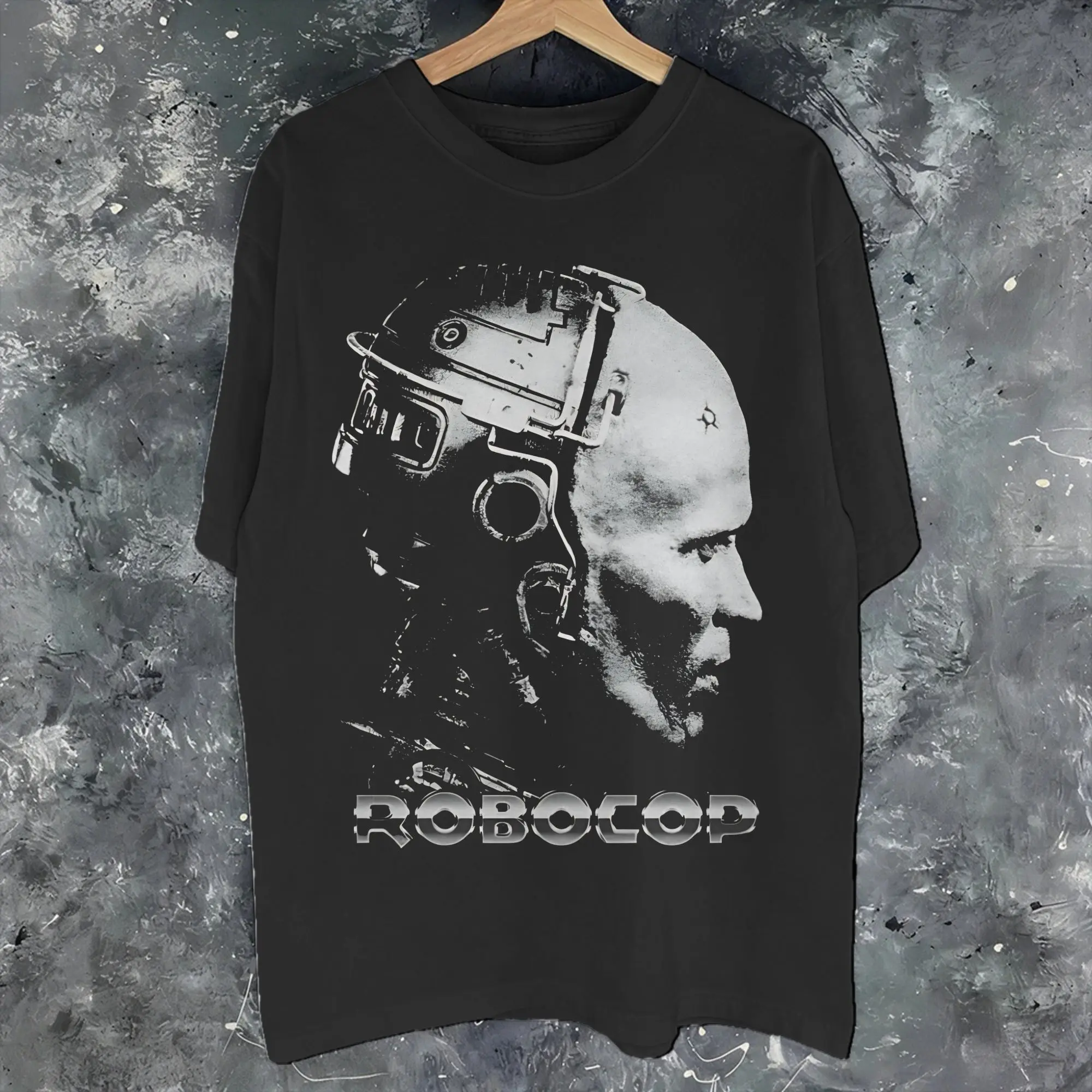 Bedrucktes Robocops Sci-Fi-Parodie-T-Shirt für Unisex, reine Baumwolle, kurzärmelige Kleidung