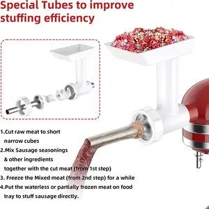 Wurst -Stuffküchenkit, FGA -Plastik, Accessoire mit Lebensmitteln, Küchenhilfe, 3 Edelstahl, 2024 10 Hauptverkaufs -KitchenAid -Reibe - №5