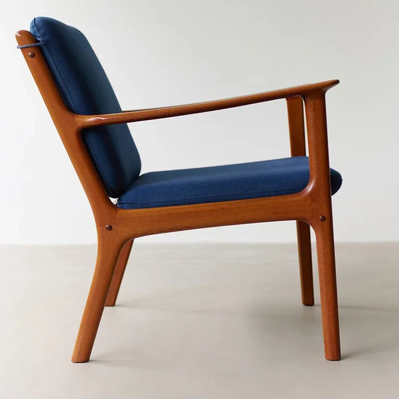 

Medieval furniture retro style MCM replica bedroom single, home small sofa cherry wood walnut teak sofa