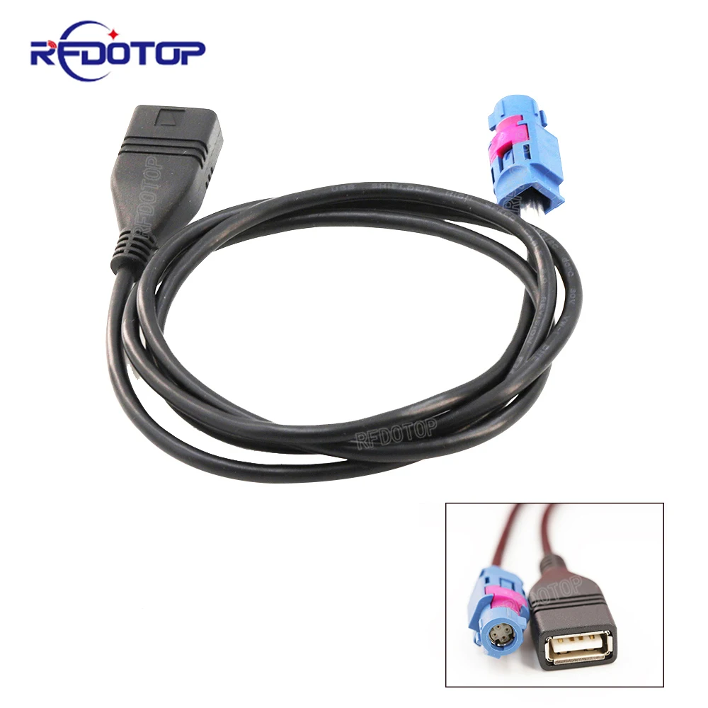 1.2M USB Female Jack to HSD Cable Host Control Screen USB Cable Fit for Peugeot 206 207 307 308 408 for Citroen C2 C3 DS