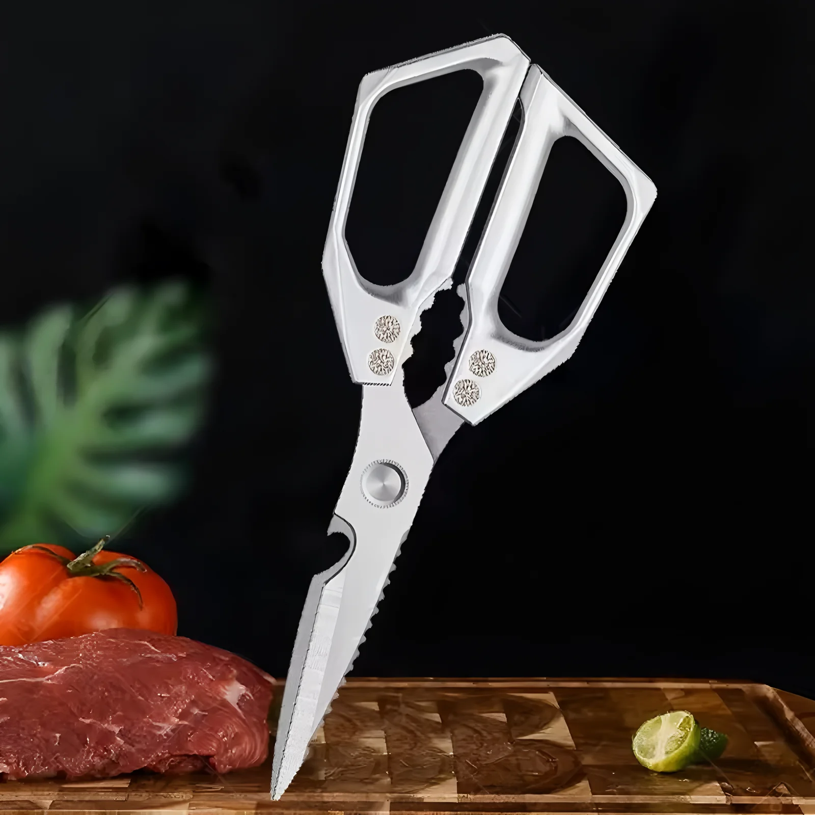1PC，Multi-Functional Kitchen Scissors Chicken Bone Scissors Non-Slip Handle Fish BBQ Scissors Scissors Tools Kitchen Stuff
