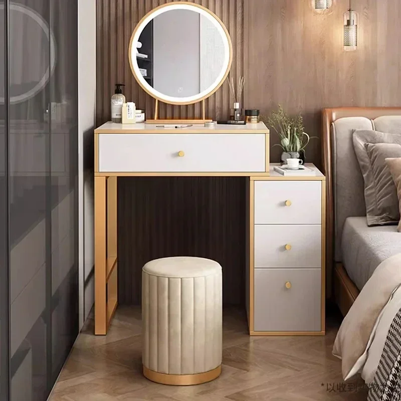 Modern Luxury Vanity Table Nordic Storage European Style Vanity Table Drawer Multifunctional Penteadeira Home Furniture