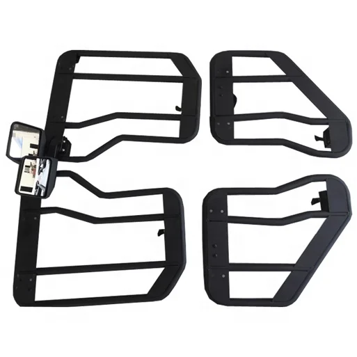 Auto Parts Accessories Exterior Half Tube Doors Tubular Door With Side Mirror For Jeep Wrangler JL & Gladiator 2018+