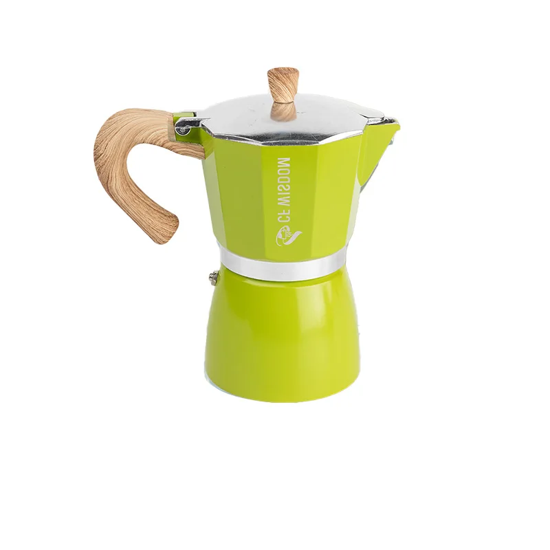 CF WISDOM Olla Moka de Acero Inoxidable - Cafetera Espresso para el Hogar - Funciona con Placas de Gas y Inducción para Amantes del Café