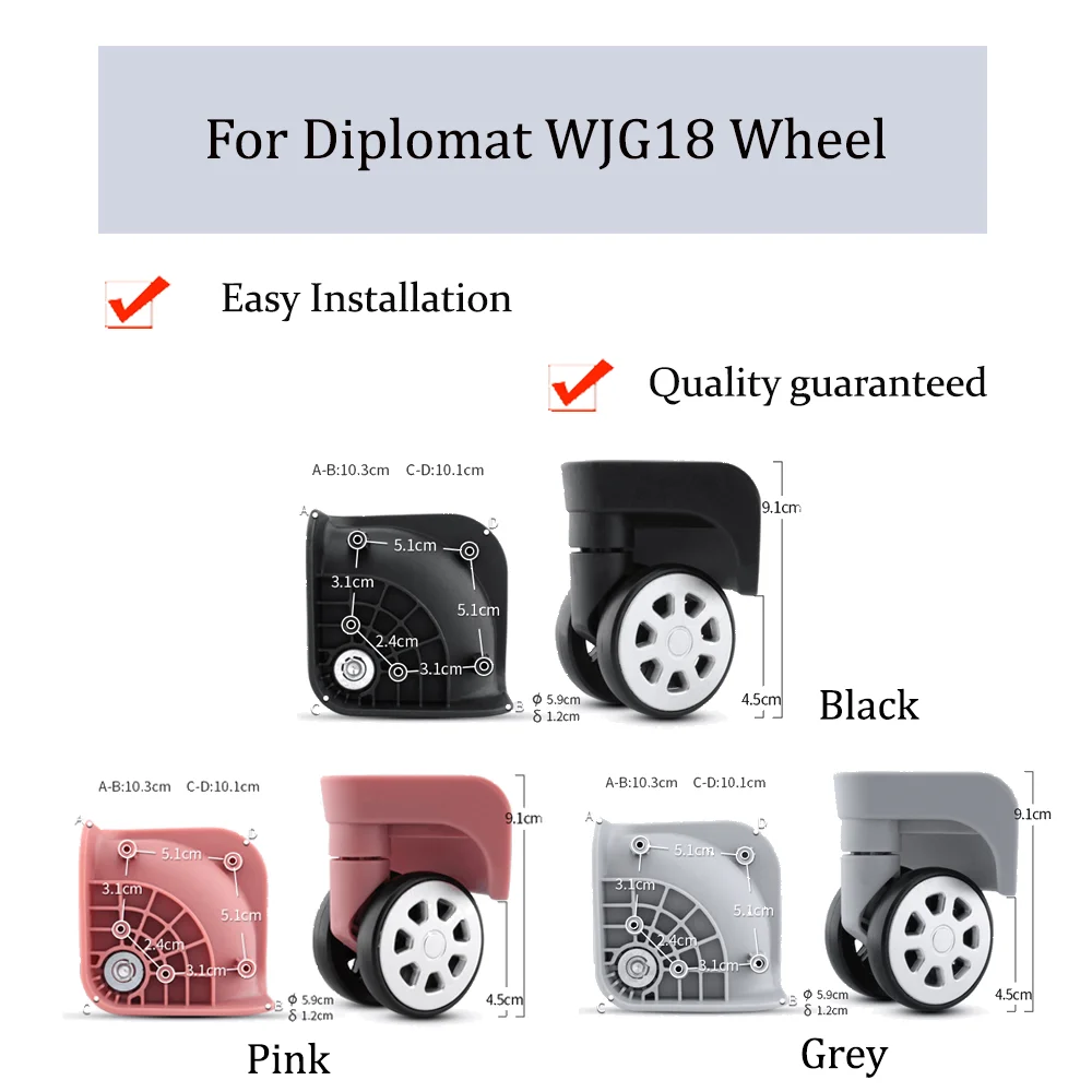 

For Diplomat WJG18 Universal Wheel Replacement Trolley Case Luggage Pulley Silent Smooth Shock Absorbing Accessories CasterWheel