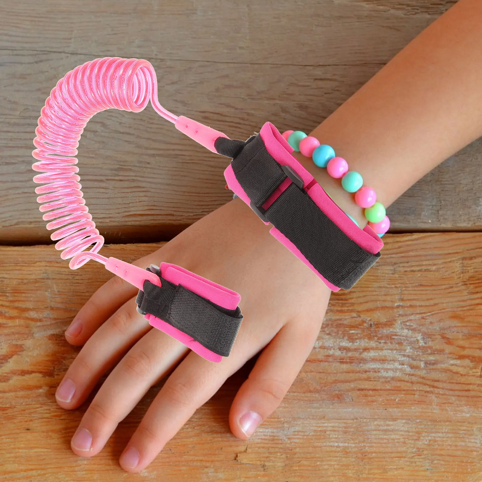 

2.5m Anti- Wristband Kids Elastic Throw Ring Traction Rope Harness Belt for Toddler Outdoor Indoor Play