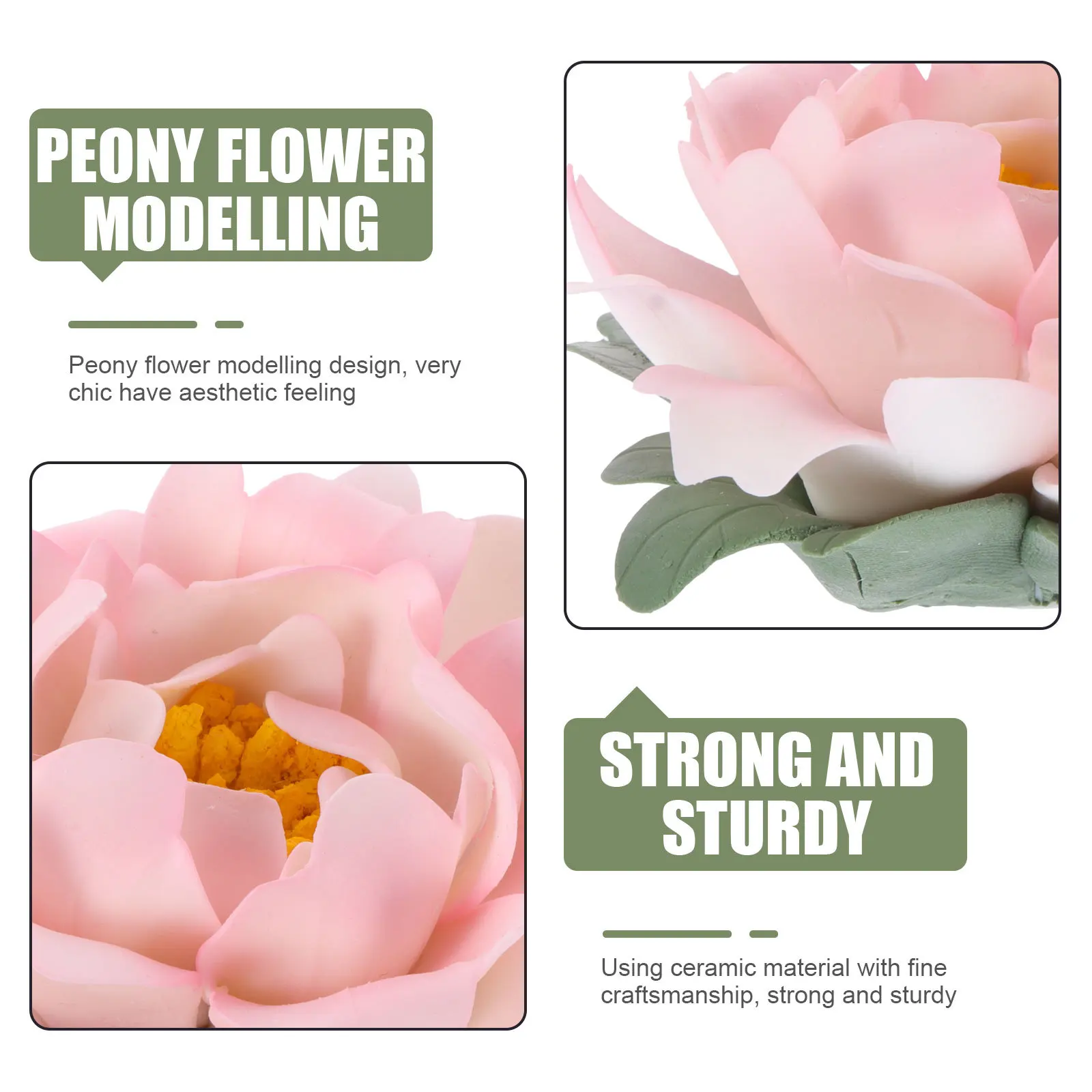 

Home Decoration Decorative Censer Desktop Tea Peony Flower Incense Burner
