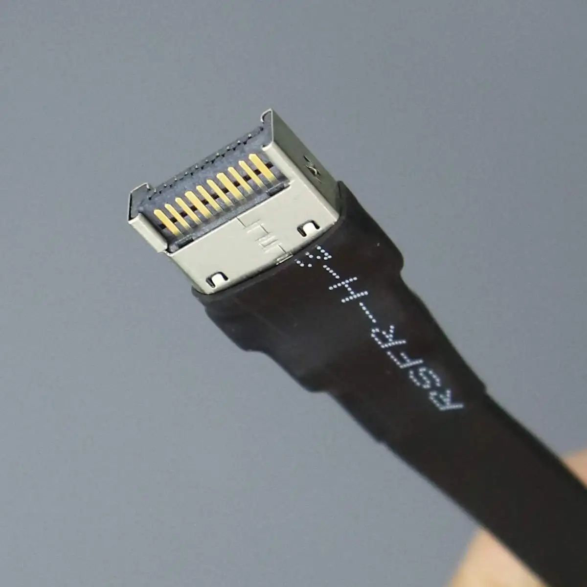 USB 3.1 Fold 90 Degree Type-A Female to Type-C Male Extension Cable 5V 10Gbps with Screw Hole Internal 20Pin Flat Cable