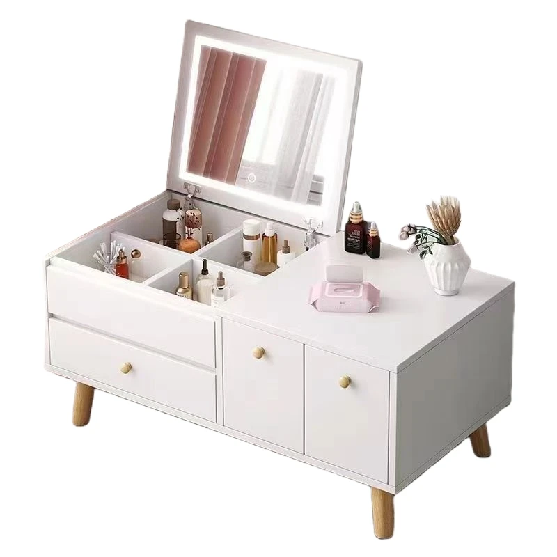 

Window Dressing Table Storage Cabinet All-in-one Bedroom Small Household Makeup Table Modern Simple Net Red Wind Home Camping