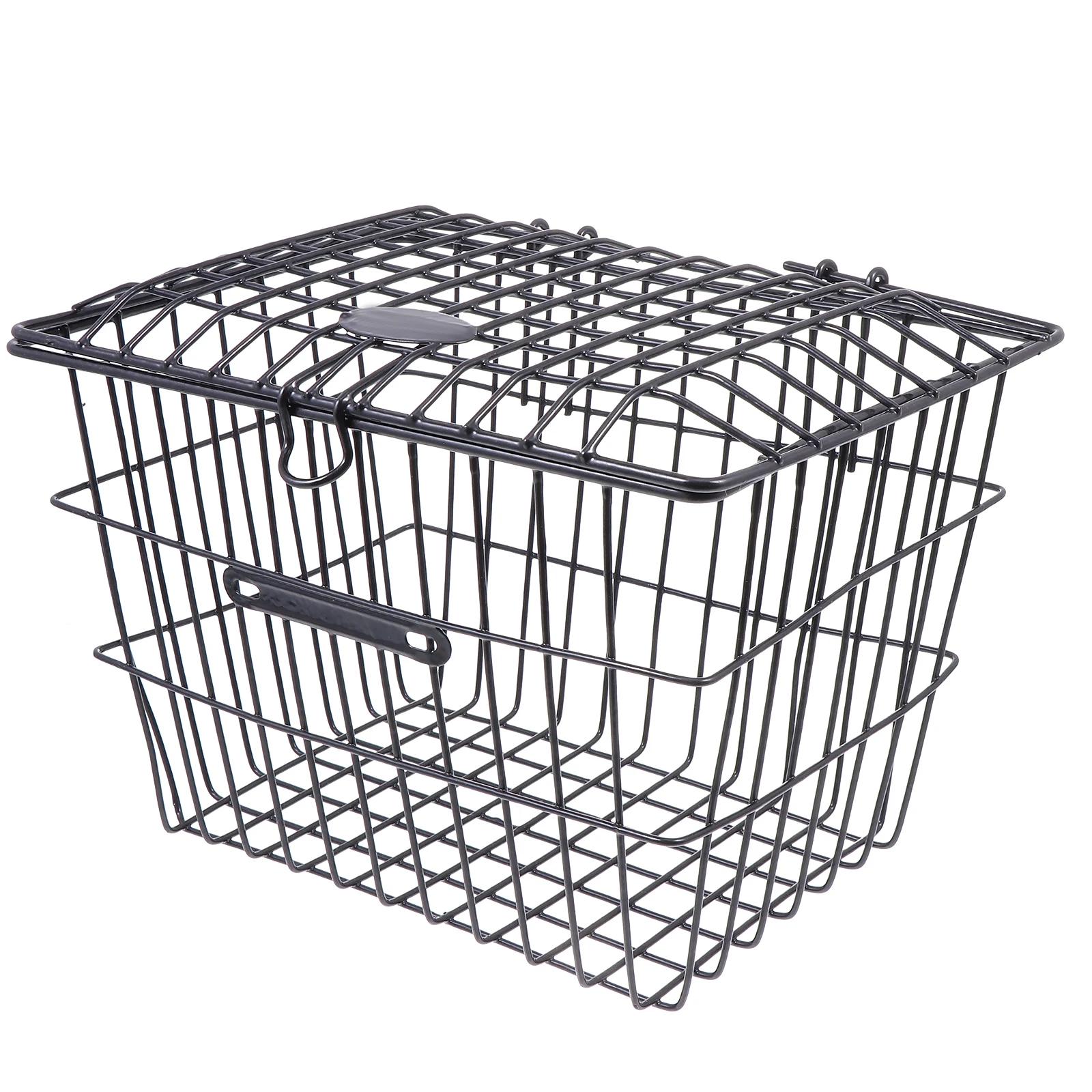 

Metal Durable Bike Rear Basket Quality Smooth Surface Long Use Mountain Bike Storage Riding Gadget Rear Holder